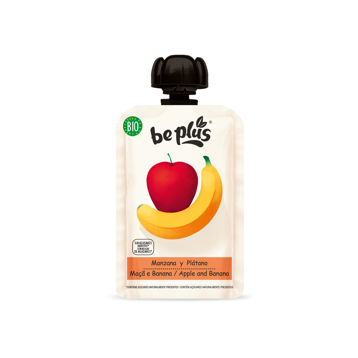 Beplus Knijpfruit 100% apple banana bio 100 Gram