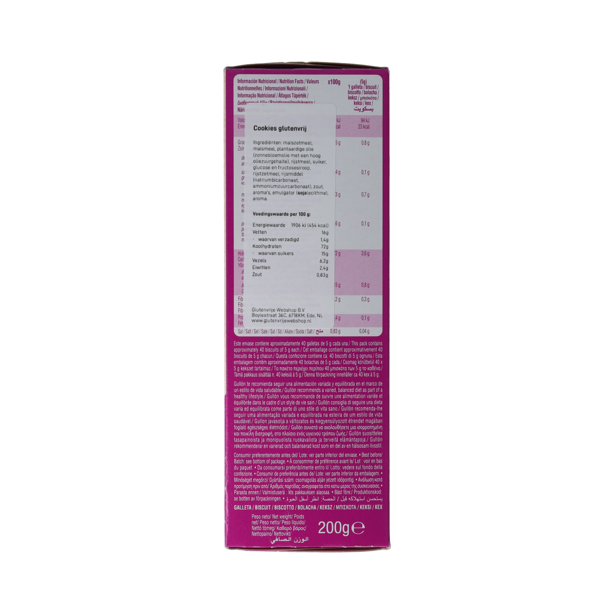 Gullon Cookies glutenvrij 200.00 Gram