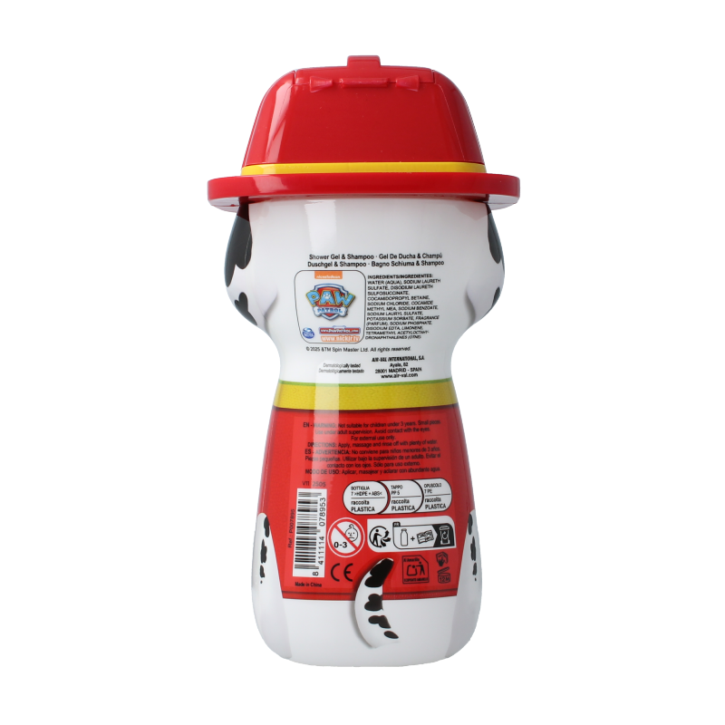 Air-Val Paw patrol showergel marshall 2d 400 Milliliter