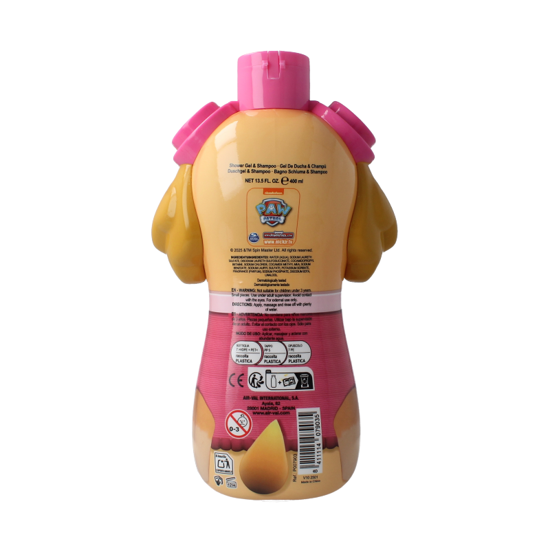 Air-Val Paw patrol showergel skye 2d 400 Milliliter