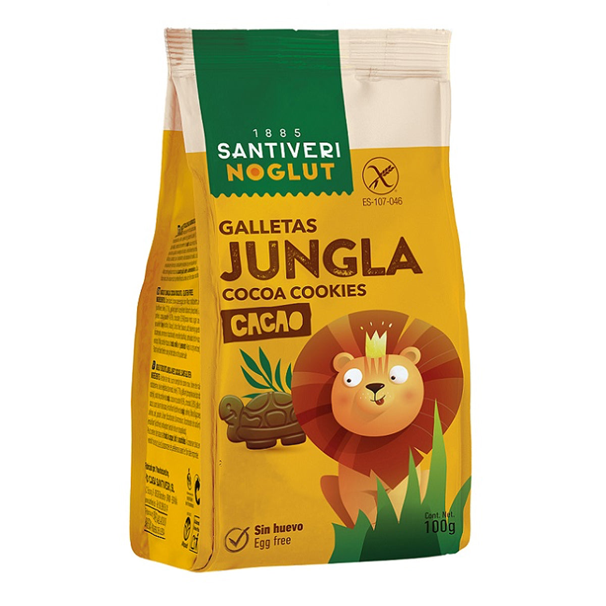 Santiveri Jungle koekjes cacao glutenvrij 100 Gram