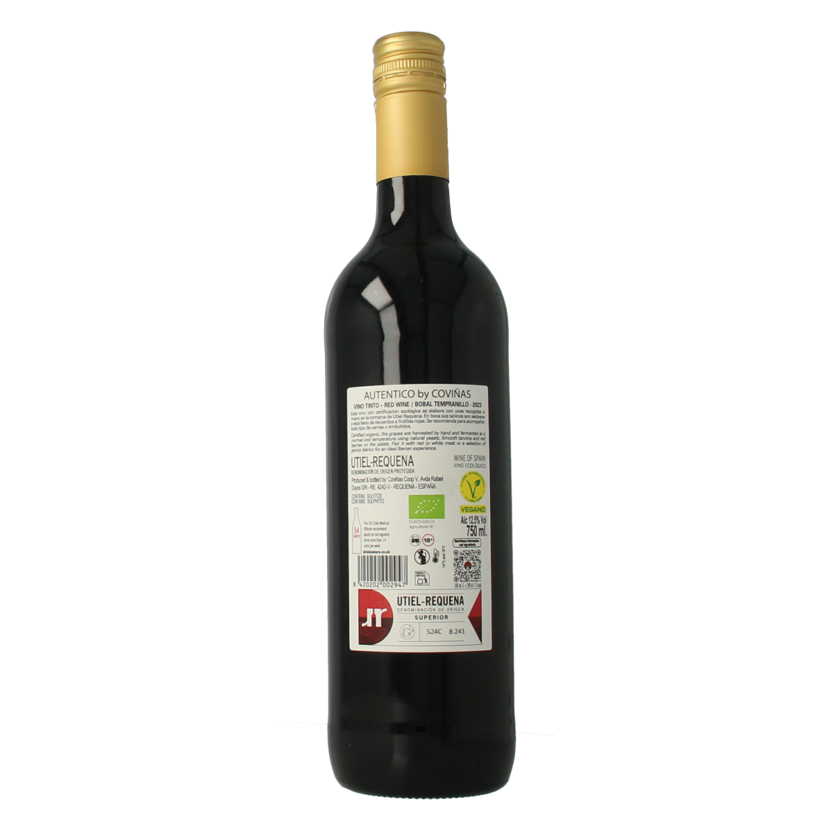 Autentico Bobal tempranillo rode wijn bio 750.00 Milliliter