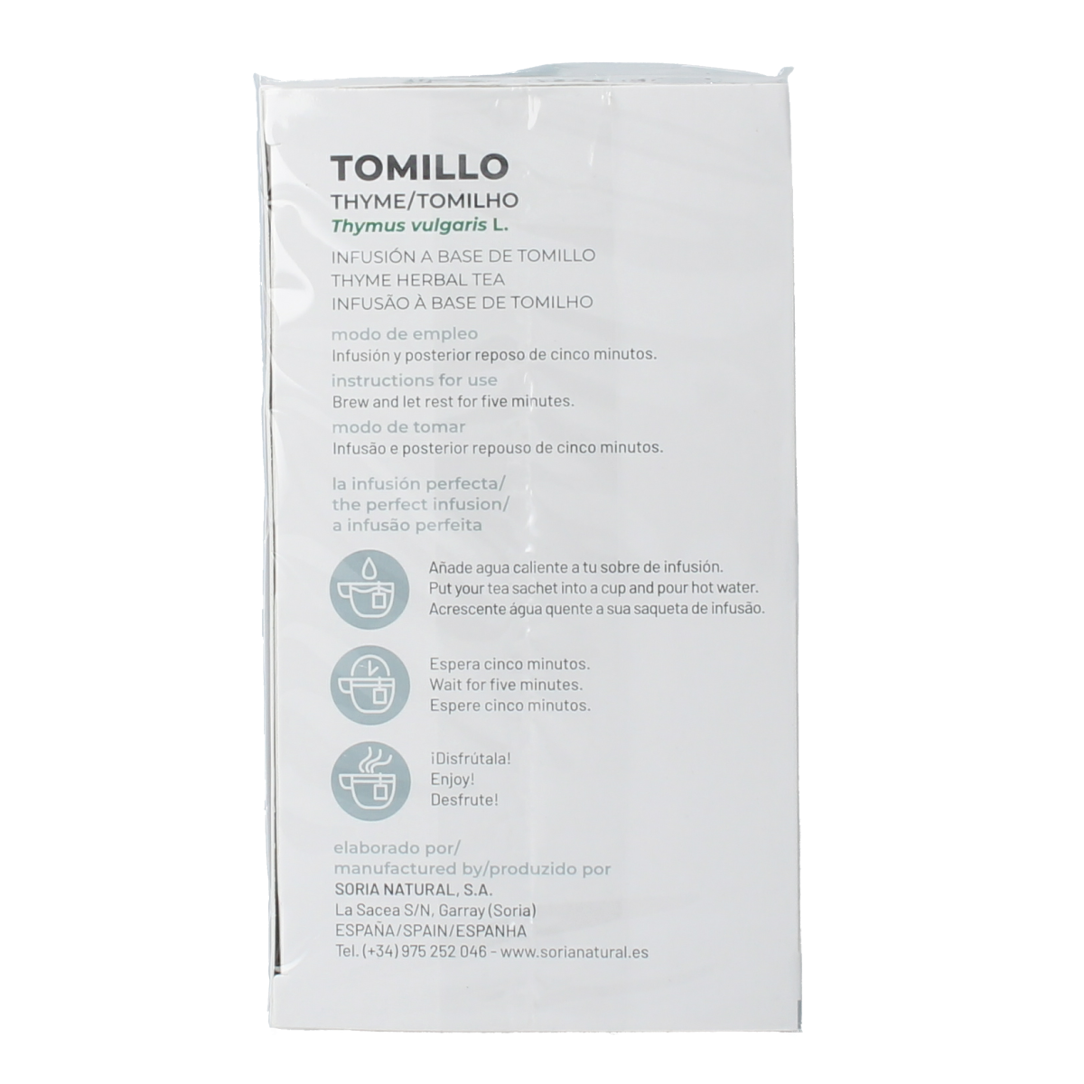 Soria Natural Tijm tomillo infusie 20.00 Zakjes