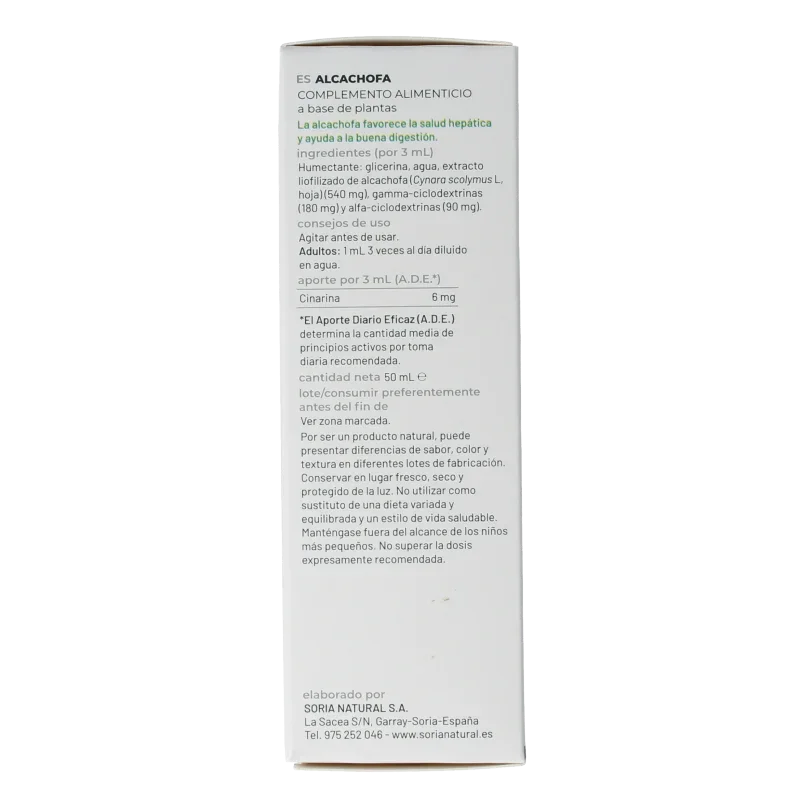 Soria Natural Cynara scolymus XXI extract 50 Milliliter