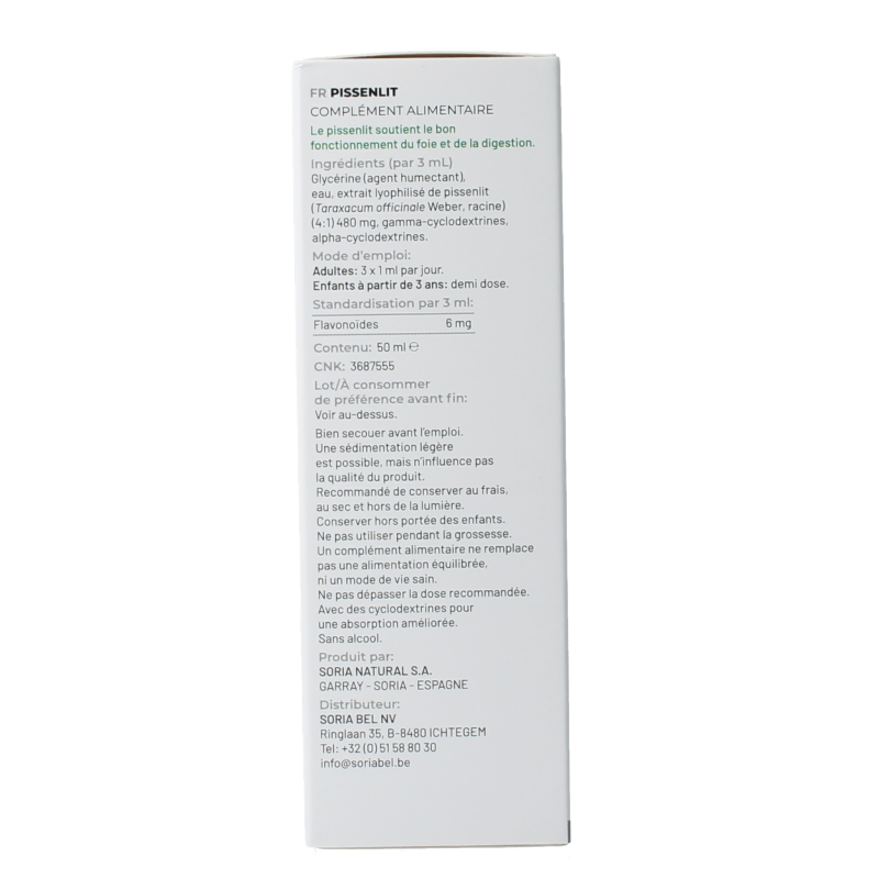Soria Natural Taraxacum officinalis extract 50 Milliliter
