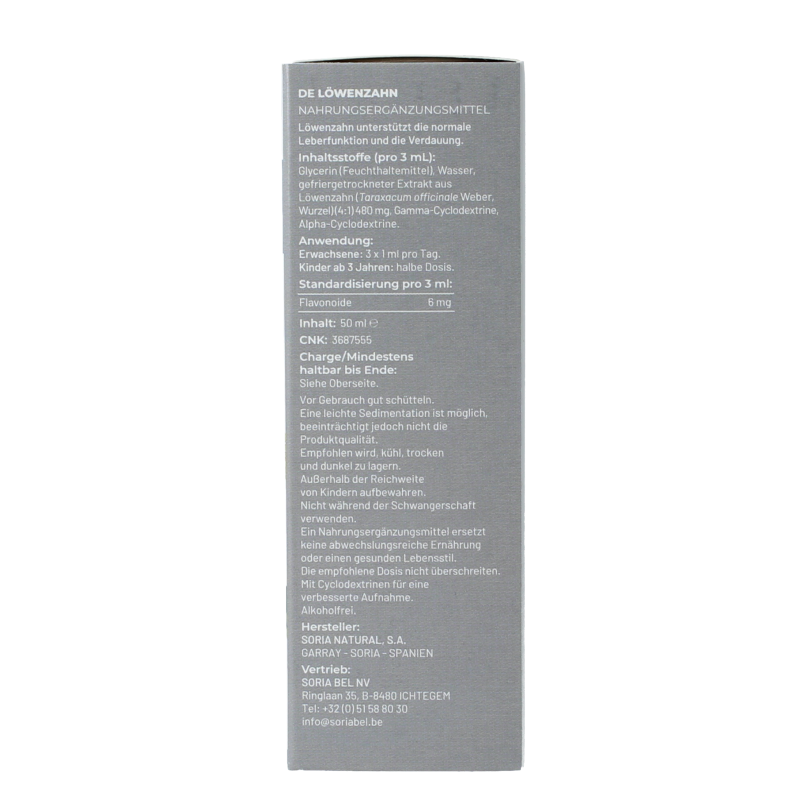 Soria Natural Taraxacum officinalis extract 50 Milliliter