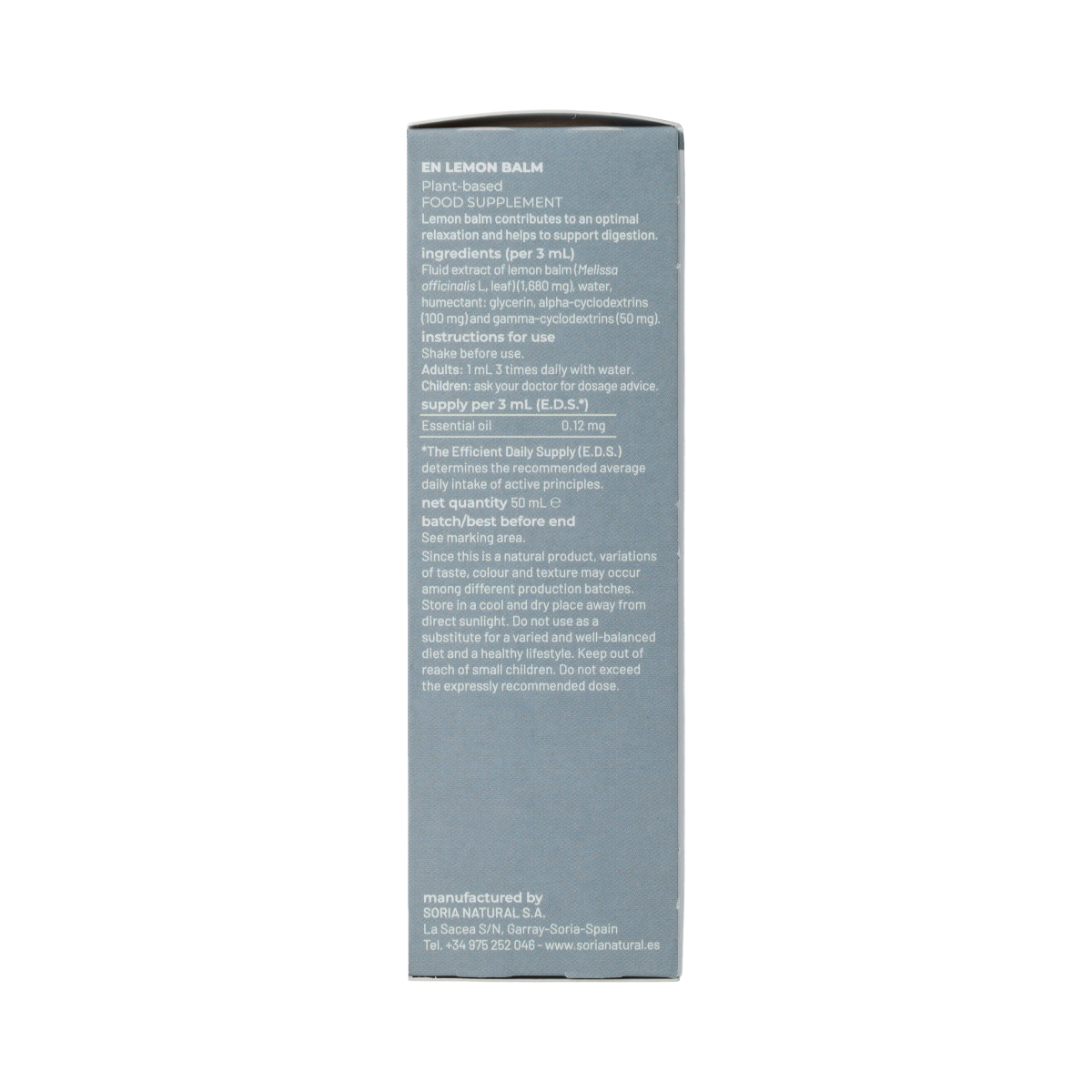Soria Natural Melissa officinalis XXI 50.00 Milliliter