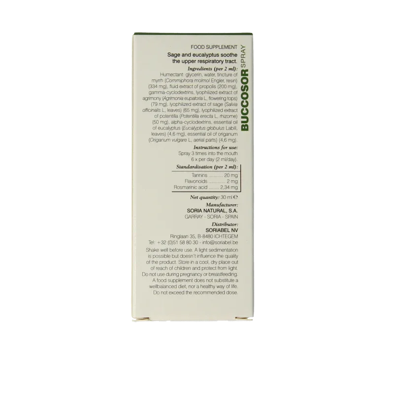 Soria Natural Composor 1 buccosor spray XXI 30 Milliliter