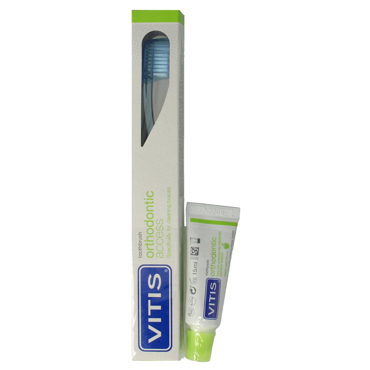 Vitis Orthodontic access borstel met sample tandpasta 1.00 Set