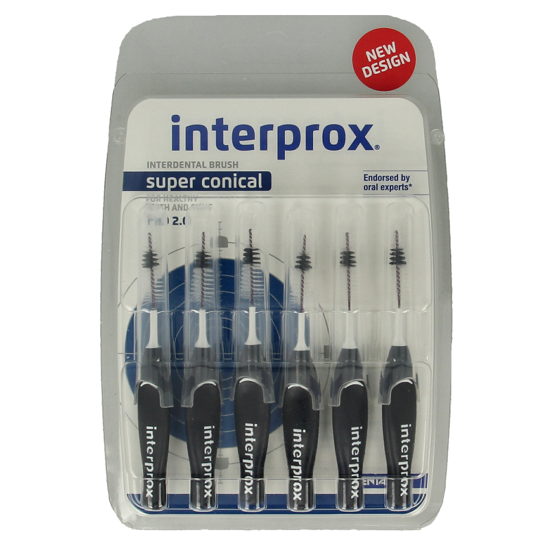Interprox Super ragers conical donker blauw 6 Stuks