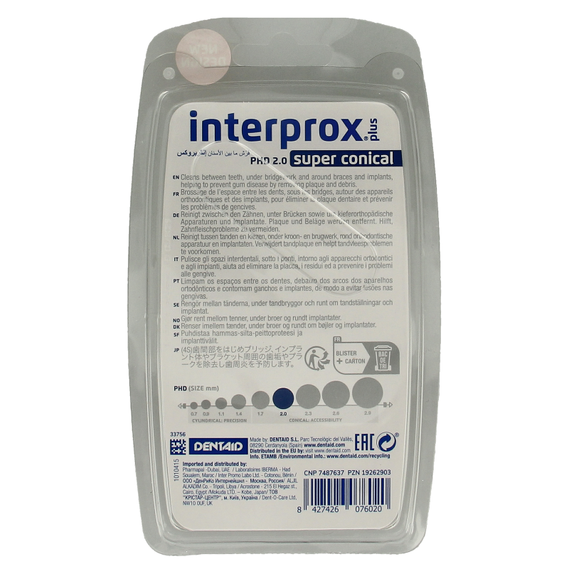 Interprox Plus ragers super conical donker blauw 4 Stuks