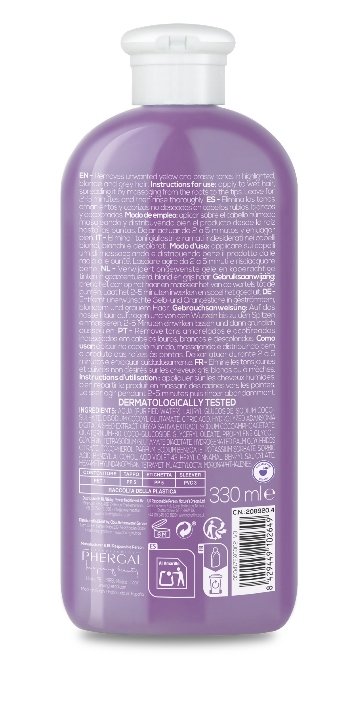 Naturtint Silver shampoo 330.00 Milliliter