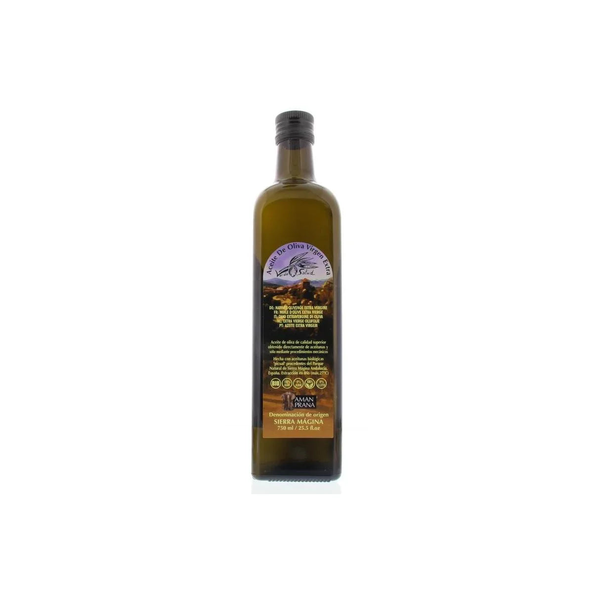 Amanprana Verde salud extra vierge olijfolie bio 750 Milliliter
