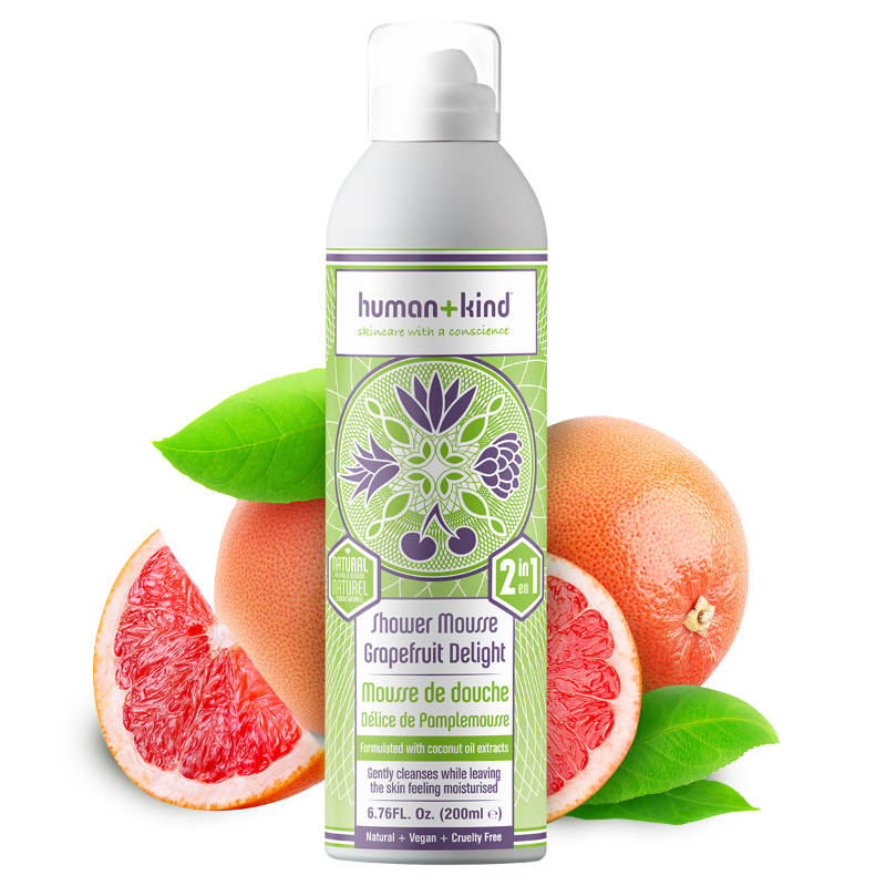 Human+Kind Foam shower grapefruit delight vegan 200 Milliliter