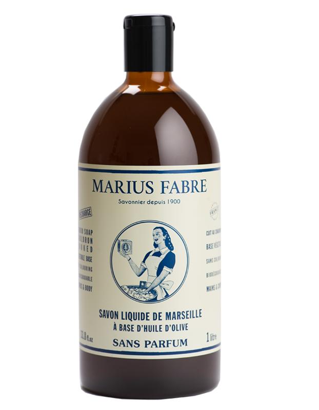 Marius Fabre Nature Marseille zeep zonder parfum navul 1 Liter