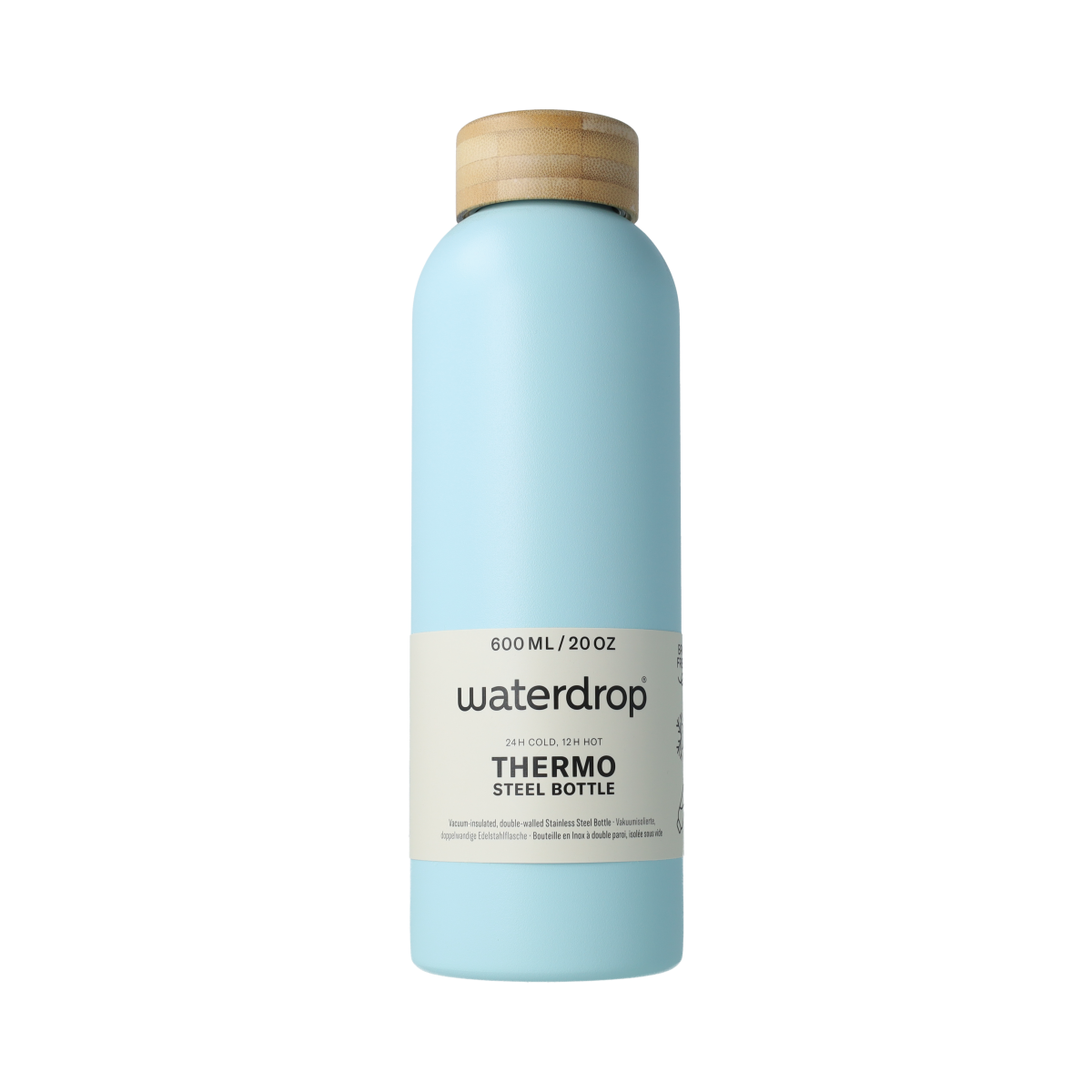 Waterdrop  Roestvrijstalen drinkfles pastel turqu matt 600ml 1.00 Stuks