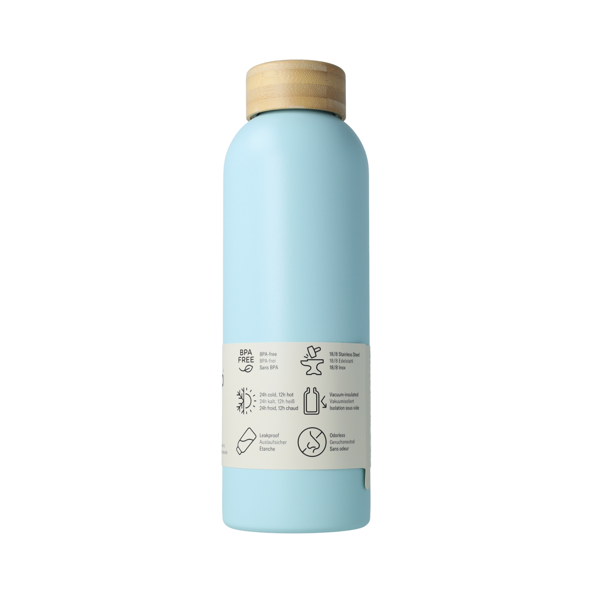 Waterdrop  Roestvrijstalen drinkfles pastel turqu matt 600ml 1.00 Stuks