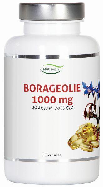 Nutrivian Borage olie 1000 mg 60 Capsules