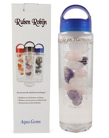 Ruben Robijn Aqua gems drinkfles liefde & harmonie 1 Stuks