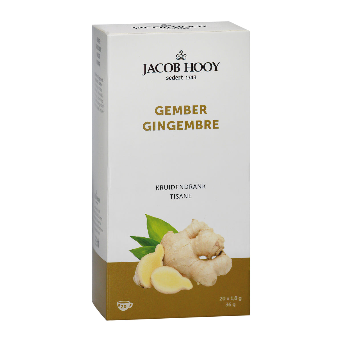 Jacob Hooy Gember theezakjes 20.00 Zakjes