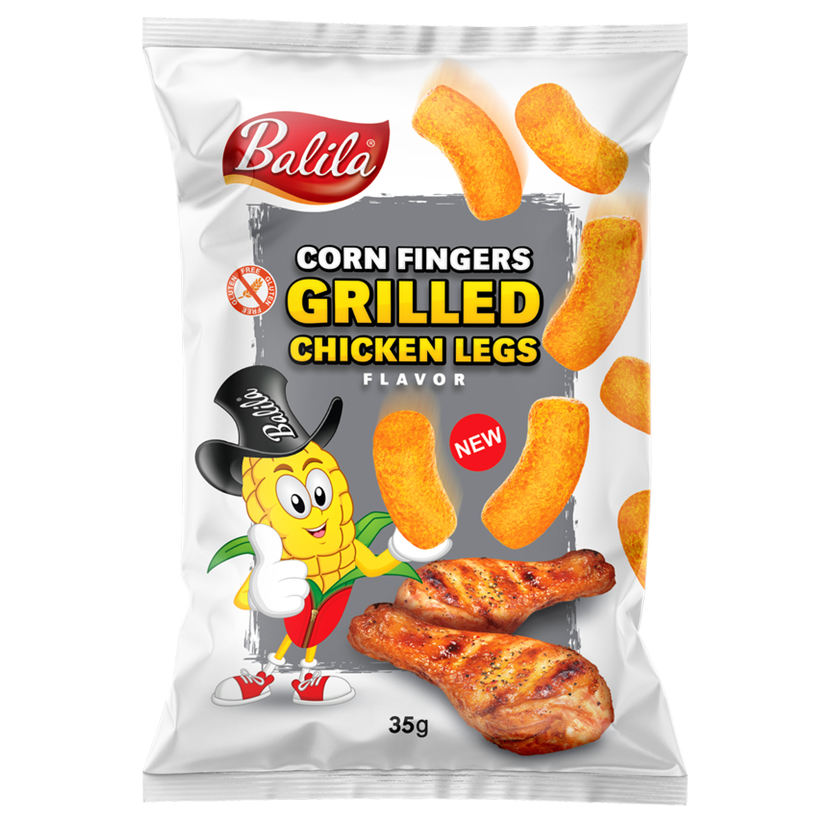 Balila Corn puffs grilled chicken glutenvrij 35 Gram
