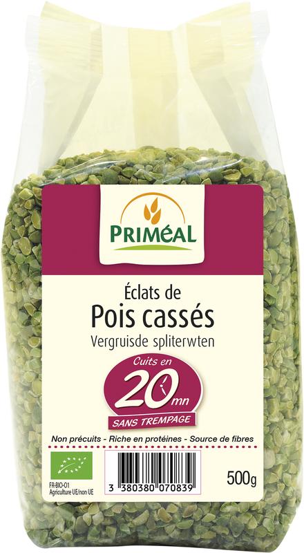 Primeal Vergruisde spliterwten bio 500 Gram