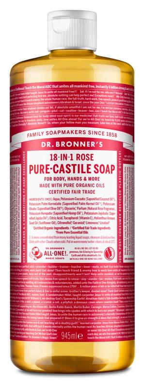 Dr Bronners Liquid soap roos 945.00 Milliliter