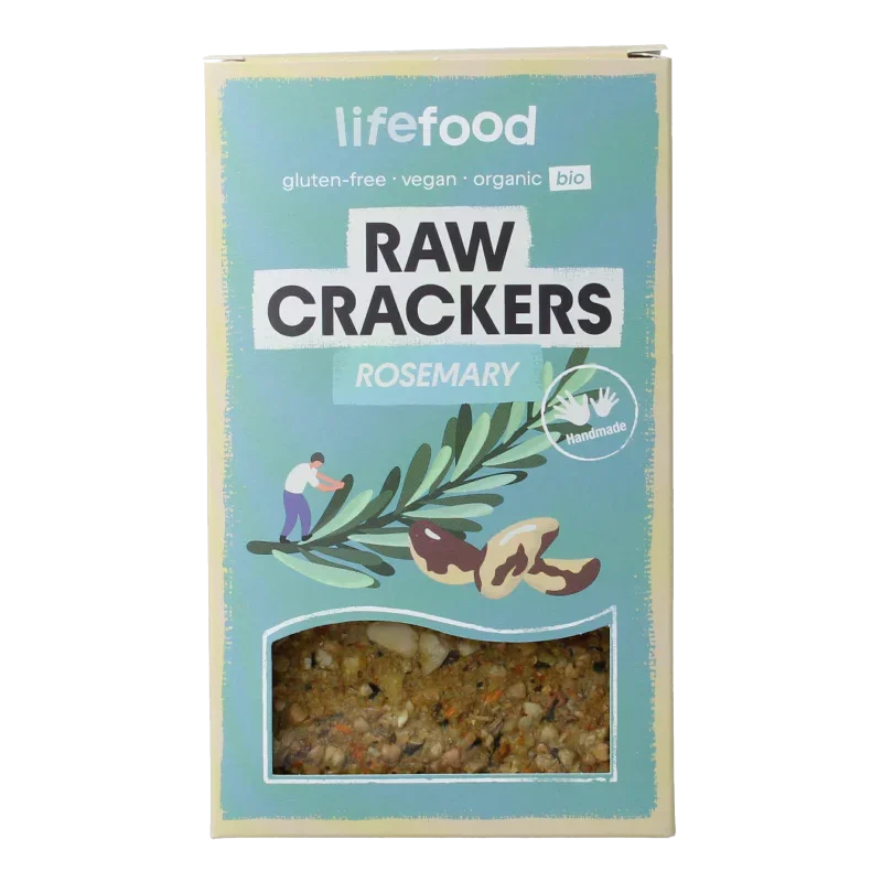 Lifefood Life crackers rozemarijn raw bio 90 Gram