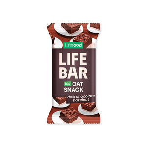 Lifefood Lifebar snack di avena cioccolato fondente nocciola bio 40 Gram