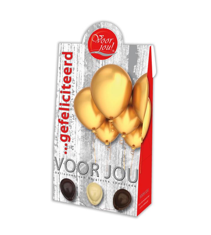 Voor Jou! Cadeau doos young ballonnen gefeliciteerd 100 Gram