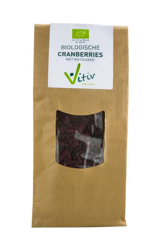 Vitiv Cranberries rietsuiker bio 1.00 Kilogram