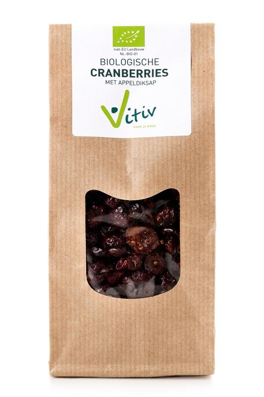 Vitiv Cranberries appeldiksap bio 250.00 Gram