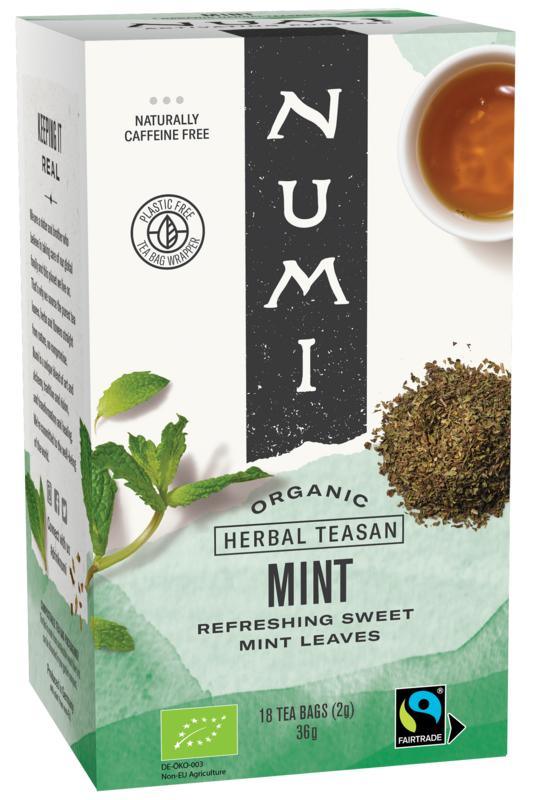 Numi Herbal teasan mint bio 18 Zakjes