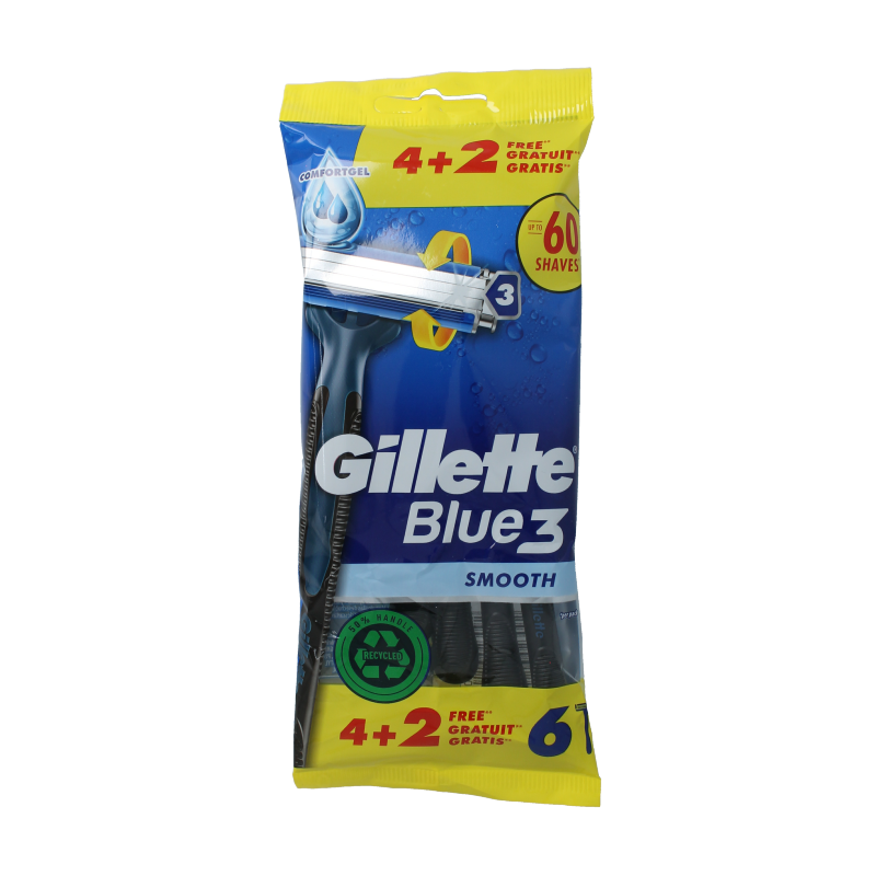 Gillette Blue 3 wegwerpmesjes 6 Stuks