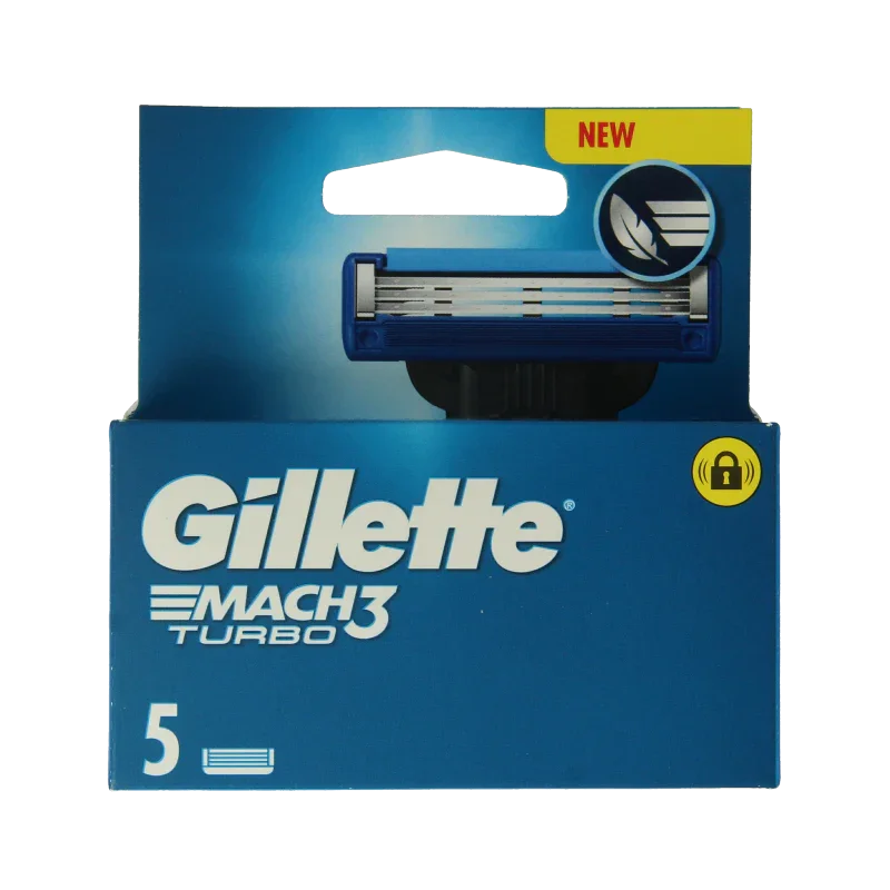 Gillette Mach3 turbo mesjes 5 Stuks