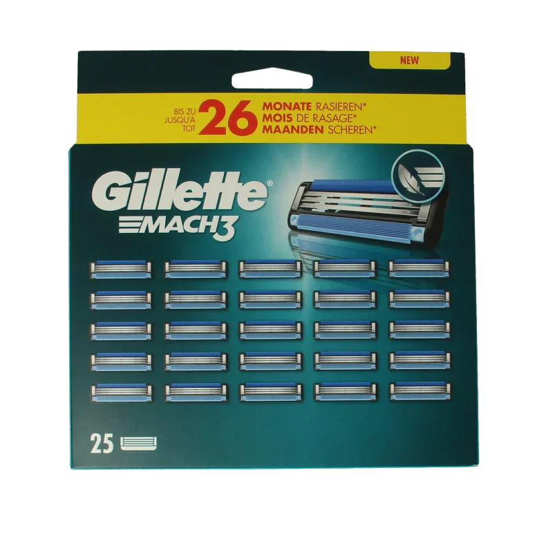 Gillette Mach3 blades 25 Stuks