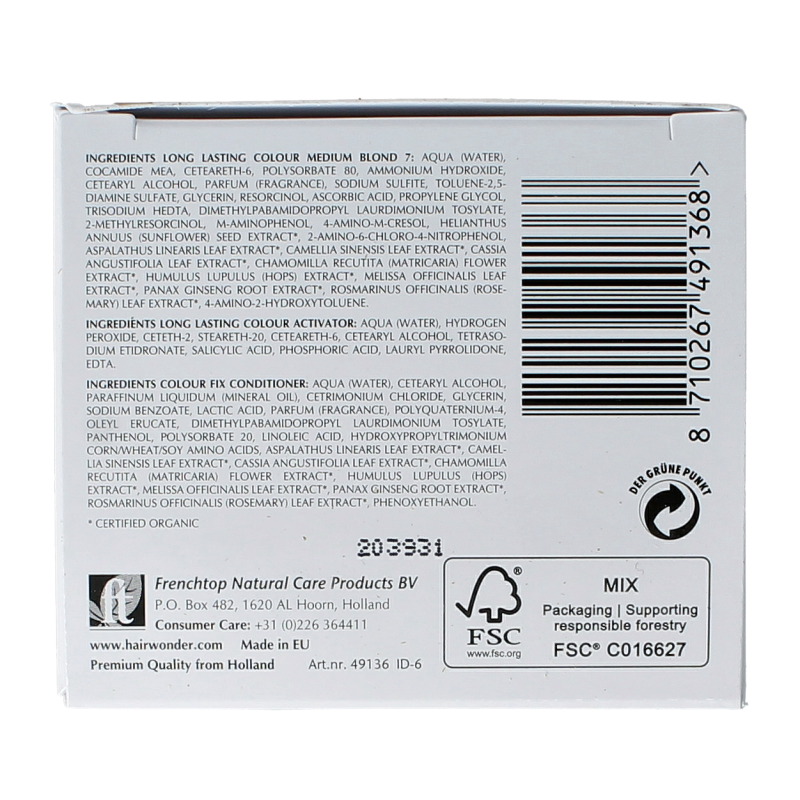 Henna Plus Long lasting colour 7 medium blond 100 Milliliter