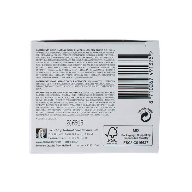 Henna Plus Long lasting colour 7.3 medium golden blond 100 Milliliter