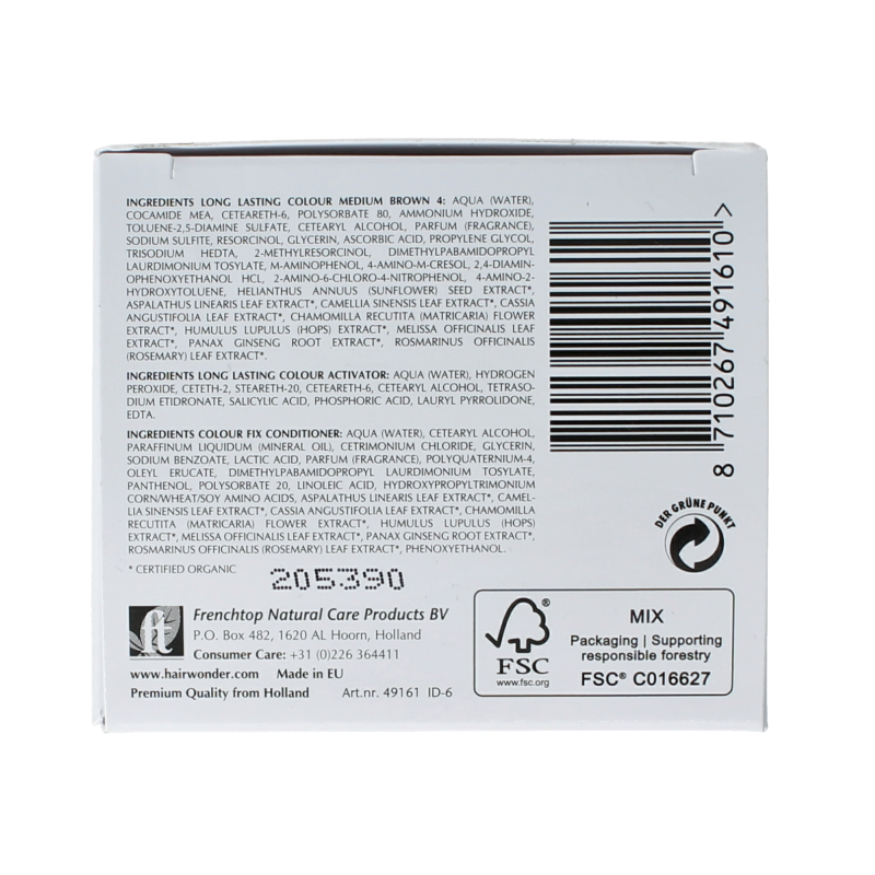 Henna Plus Long lasting colour 4 medium brown 100 Milliliter