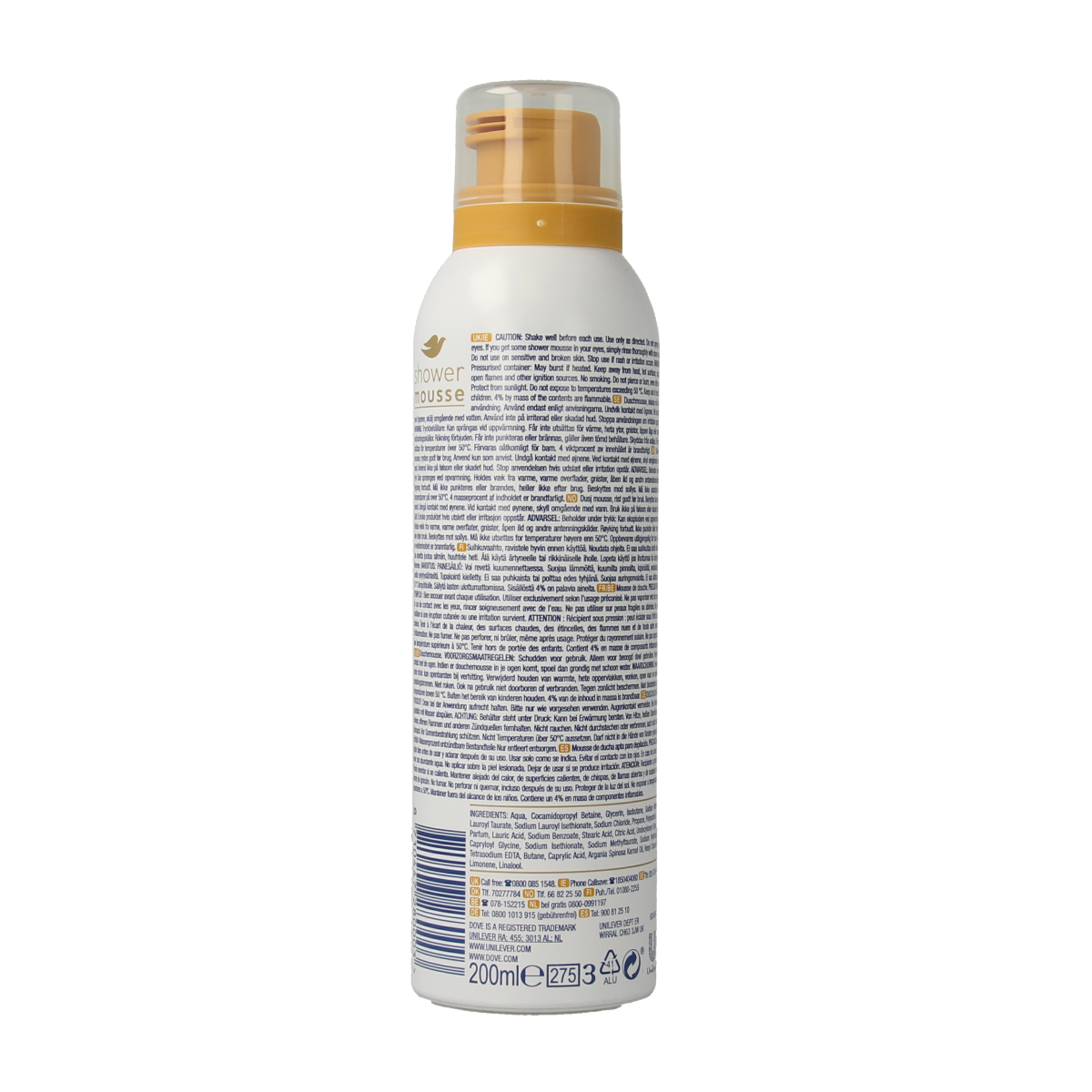 Dove Shower mousse argan oil 200.00 Milliliter