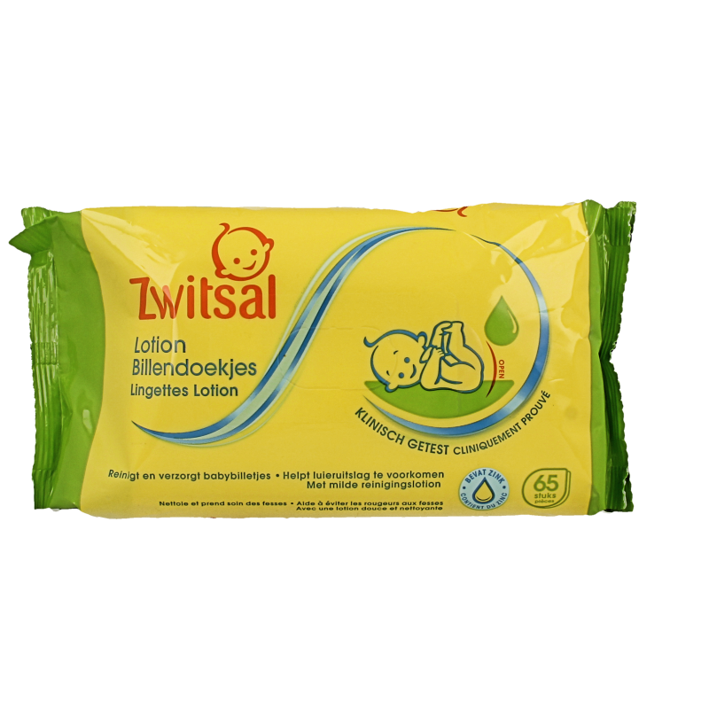Zwitsal Billendoekjes lotion 65 Stuks