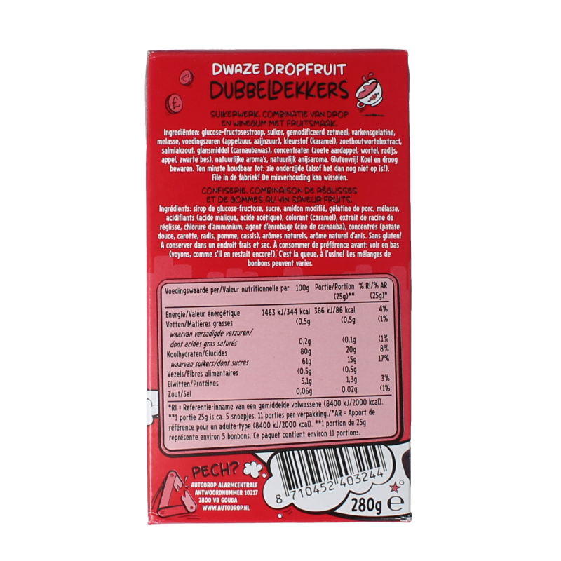 Autodrop Dubbeldekkers 280 Gram