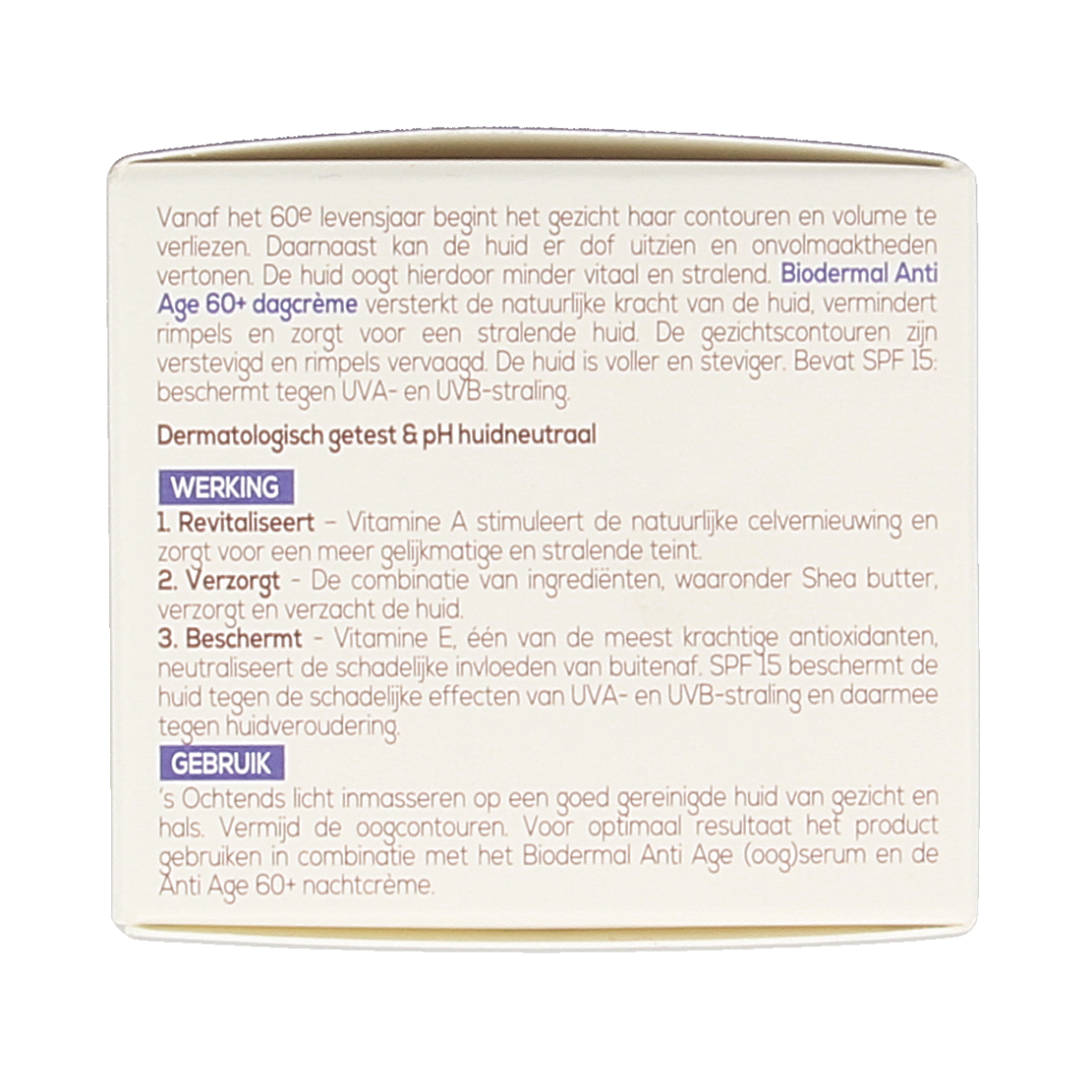 Biodermal Dagcreme anti-age 60+ 50.00 Milliliter