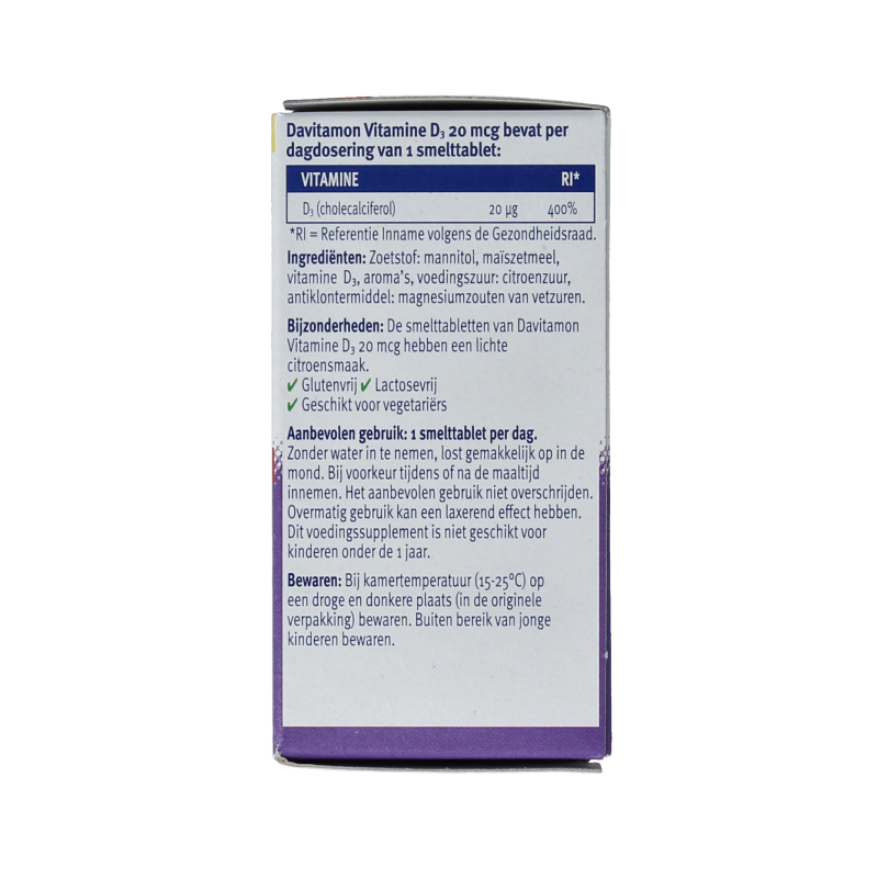 Davitamon Vitamine D 30mg 150 Smelttabletten
