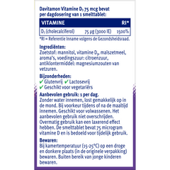 Davitamon Vitamine D3 75mcg 75.00 Smelttabletten