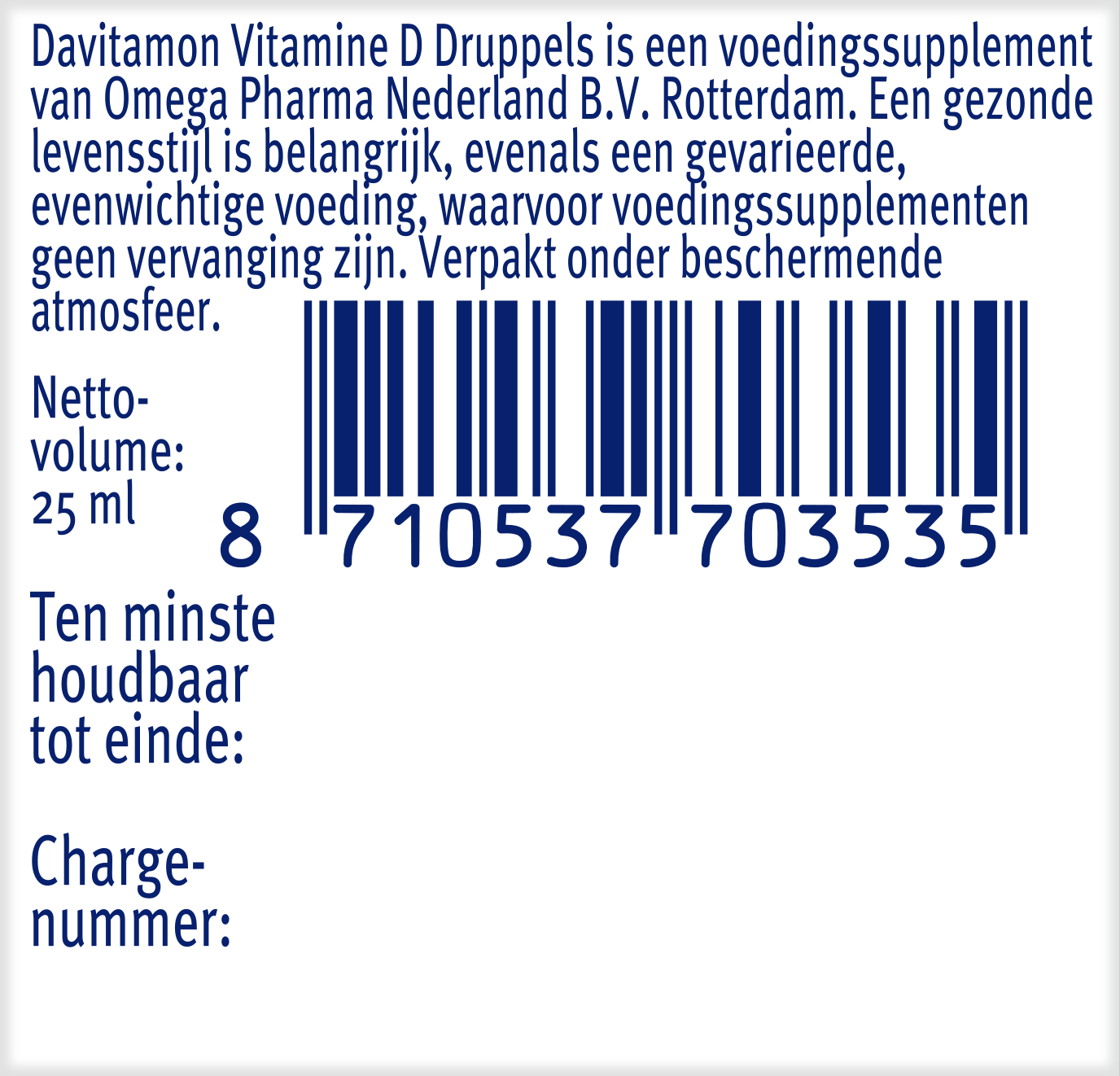Davitamon Vitamine D olie 25 Milliliter