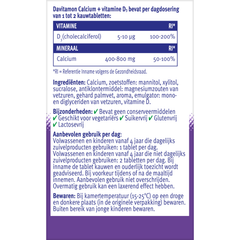 Davitamon Calcium & D3 mint 60.00 Kauwtabletten