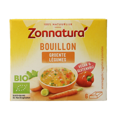 Zonnatura Groentebouillon tablet 11 gram bio 6 Stuks