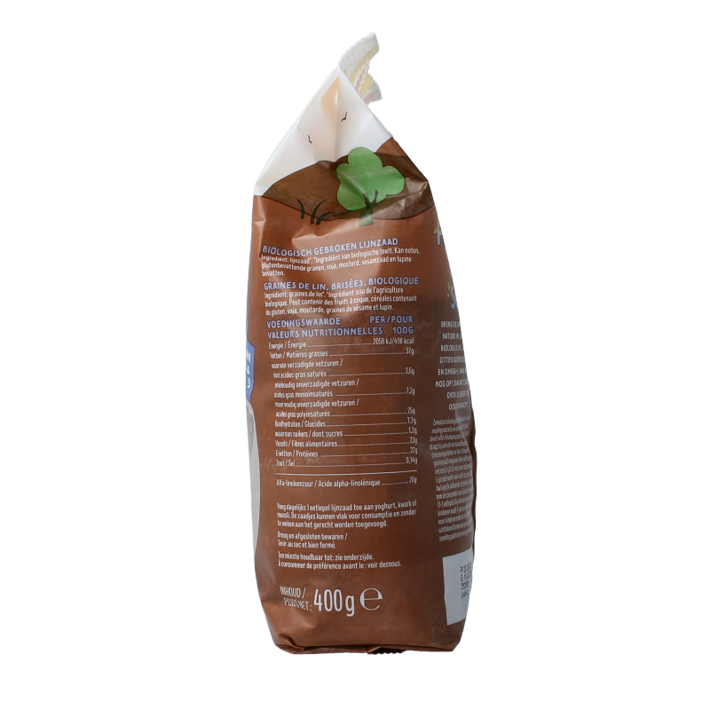 Zonnatura Lijnzaad gebroken bio 400 Gram
