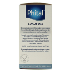 Phital Lactase 4500 50.00 Kauwtabletten